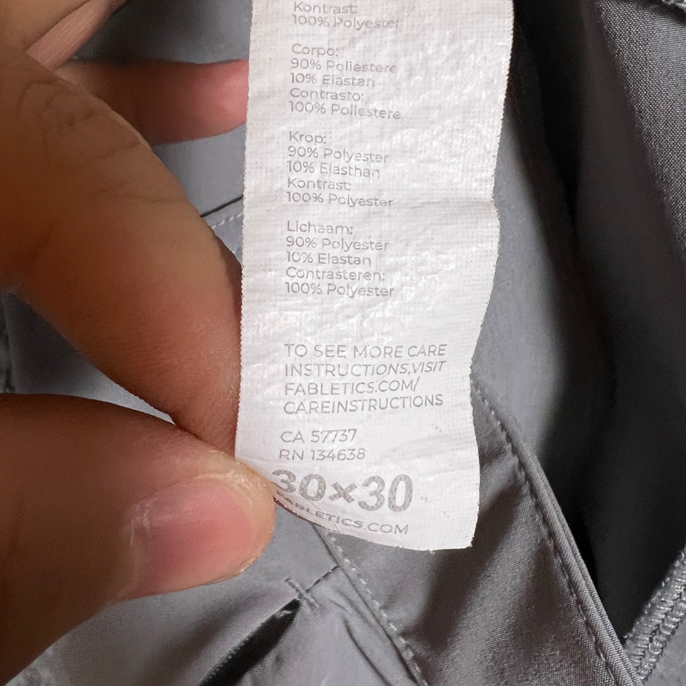 Fabletics One Pant Men 30x30 Gray Excellent Performance Stretch Chino Office - Picture 6 of 8